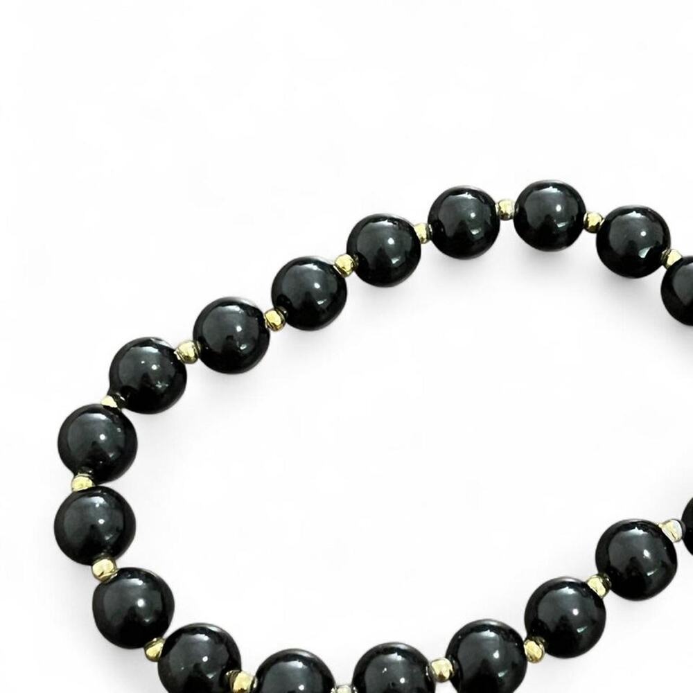 Black and gold beaded necklace